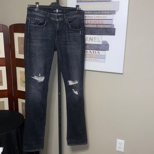 7 for all mankind distressed jeans the straight